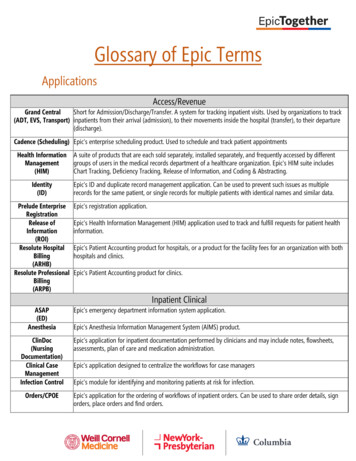 Glossary Of Epic Terms - Epic Together NY - Home