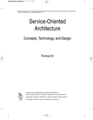 Service-Oriented Architecture: Concepts, Technology, And .