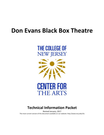 Don Evans Black Box Theatre - The College Of New Jersey