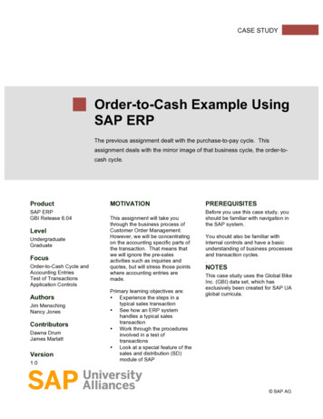 Order-to-Cash Example Using SAP ERP
