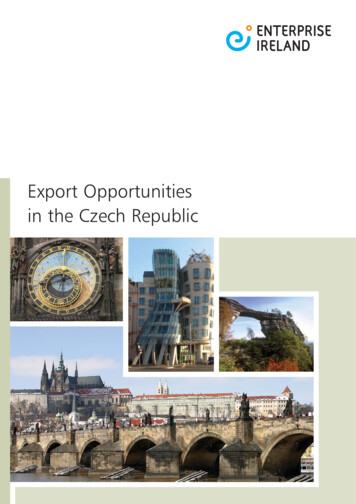 Export Opportunities In The Czech Republic