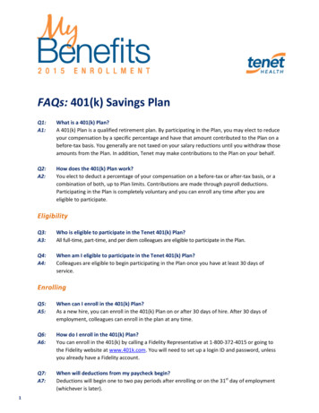 FAQs: 401(k) Savings Plan - DMC Residents