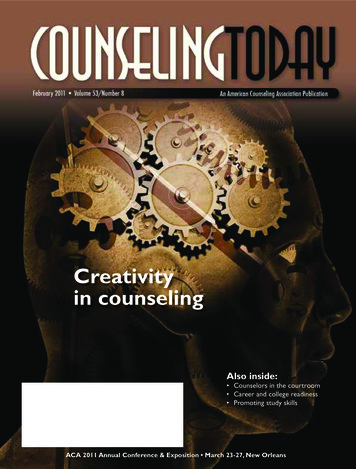 Creativity In Counseling