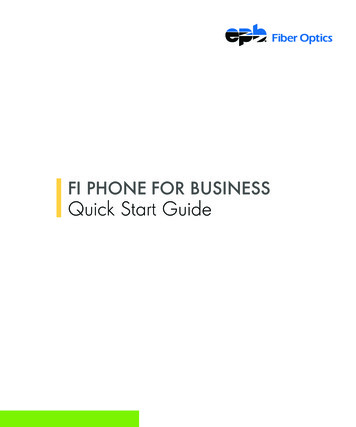 FI PHONE FOR BUSINESS Quick Start Guide - Epb 