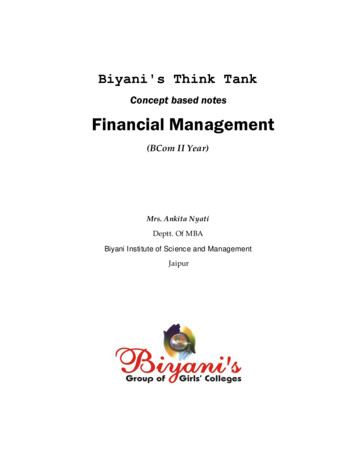 Concept Based Notes Financial Management