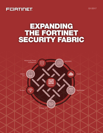 EXPANDING THE FORTINET SECURITY FABRIC