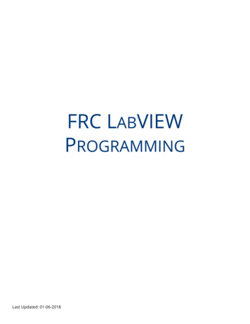 FRC LabVIEW Programming - FRC上海赛区