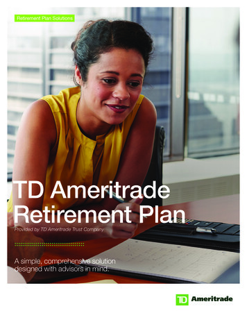 TD Ameritrade Retirement Plan - TDA Institutional