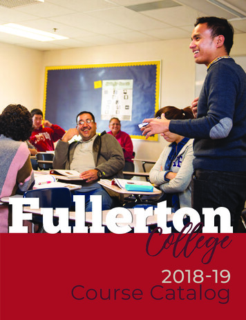 Fullerton College Catalog 2018-19 - Fullcoll.edu