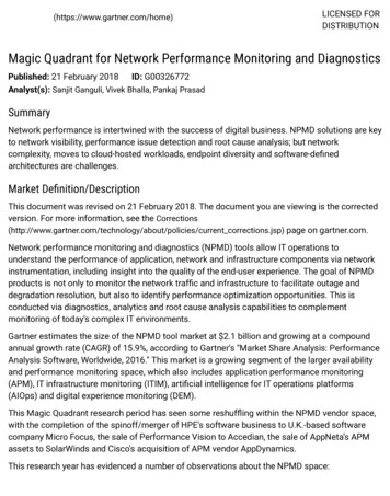 Magic Quadrant For Network Performance Monitoring And .