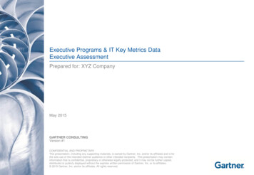 Executive Programs & IT Key Metrics Data . - Gartner