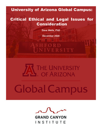 University Of Arizona Global Campus: Critical Ethical And .