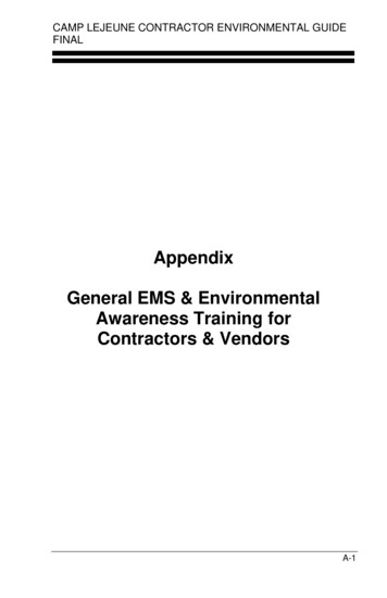 Appendix General EMS & Environmental Awareness Training .