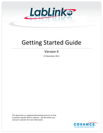 Getting Started Guide - Covance