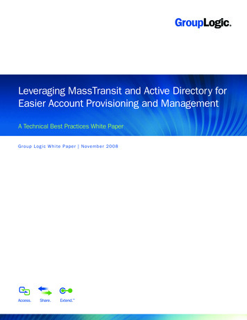 Leveraging MassTransit And Active Directory For Easier .
