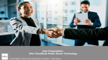 Infor Presentation: Infor CloudSuite Public Sector Technology