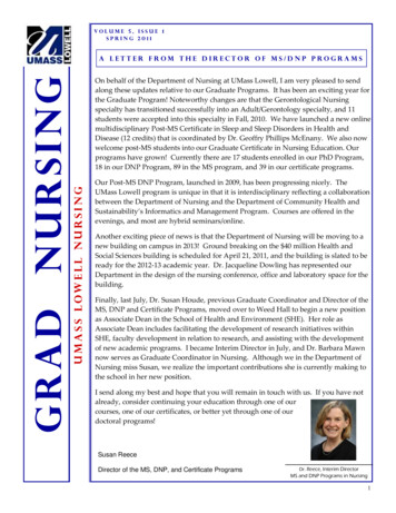 Grad Nursing Newsletter2011PNB - UMass Lowell