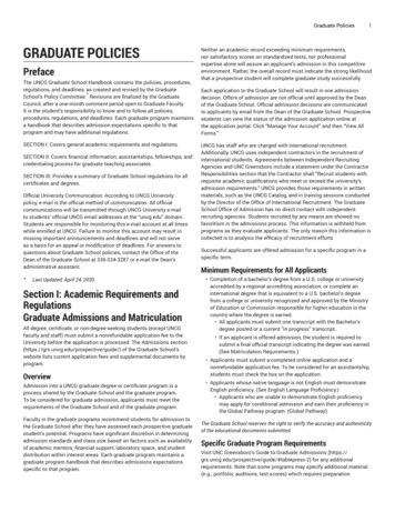 Graduate Policies - Catalog.uncg.edu