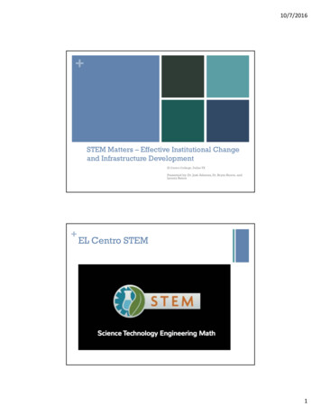 STEM Matters – Effective Institutional Change And .