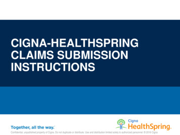 CIGNA-HEALTHSPRING CLAIMS SUBMISSION 
