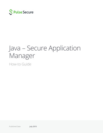 Java – Secure Application Manager