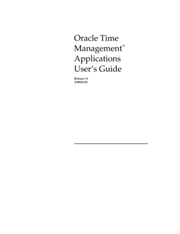 Oracle Time Management Applications User's Guide