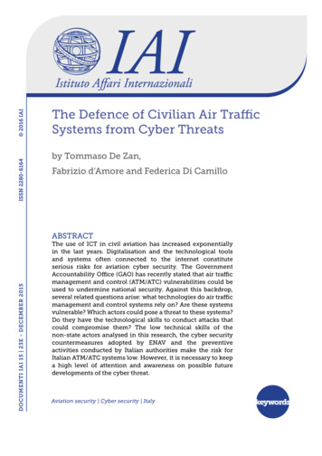 The Defence Of Civilian Air Traffic Systems From Cyber Threats