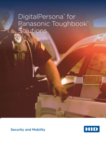 DigitalPersona For Panasonic Toughbook Solutions