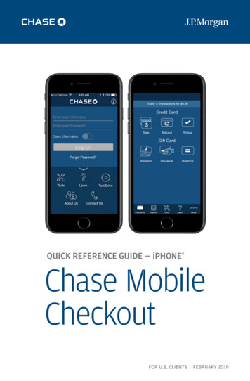 Quick Reference Guide IPhone : Chase Mobile Checkout