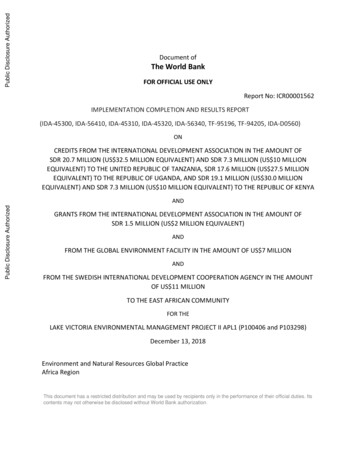 Document Of The World Bank
