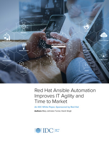 Red Hat Ansible Automation Improves IT Agility And Time 