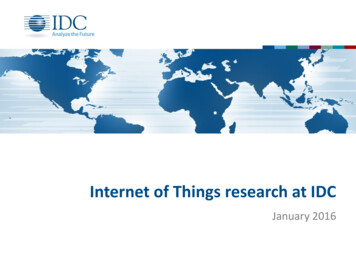 Internet Of Things Research At IDC