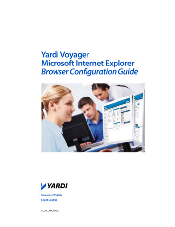 Yardi Voyager Microsoft Internet Explorer Browser .