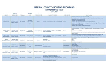 IMPERIAL COUNTY - HOUSING PROGRAMS