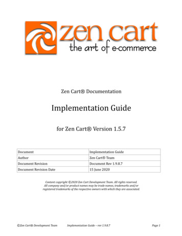 Implementation Guide - Zen Cart