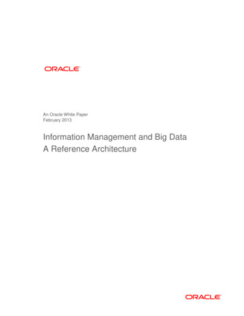 Information Management And Big Data: A Reference 