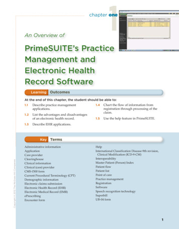 PrimeSUITE’s Practice Management And Electronic Health .