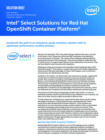 Intel Select Solutions For Red Hat OpenShift Container .