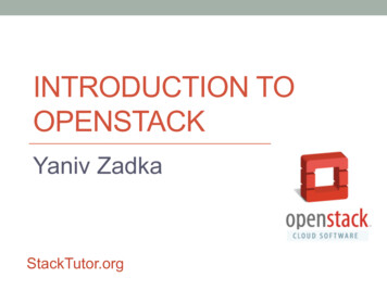 INTRODUCTION TO OPENSTACK