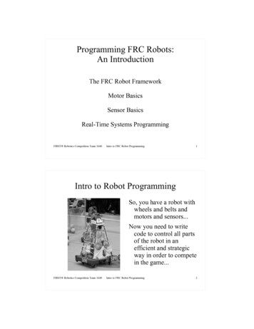 Programming FRC Robots: An Introduction