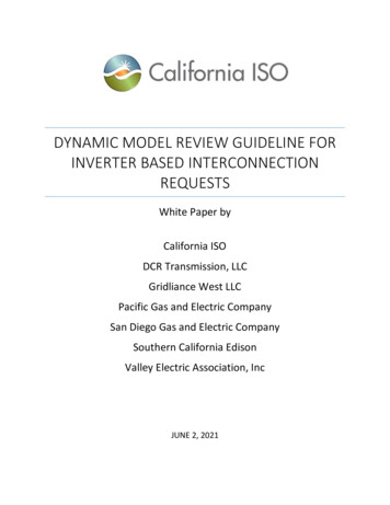 Dynamic Model Review Guideline For Inverter Based .