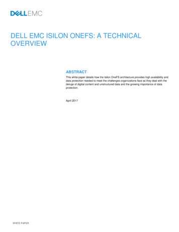 Dell EMC Isilon: A Technical Overview