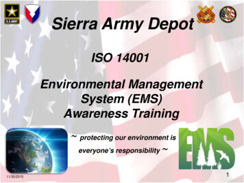 ISO 14001 Environmental Management System (EMS) 