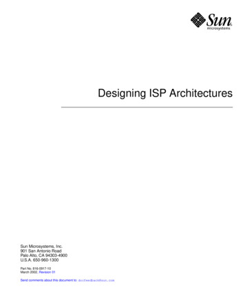 Designing ISP Architectures - PSU