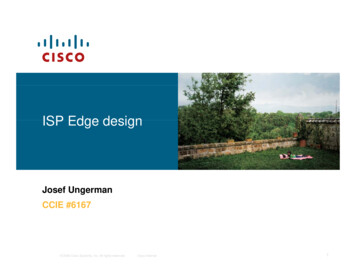 ISP Edge DesignISP Edge Design - Cisco