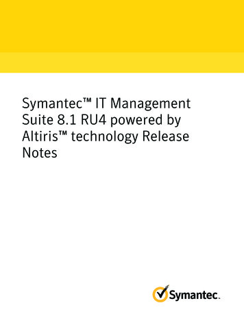 Symantec IT Management Suite 8.1 RU4 Powered By Altiris .