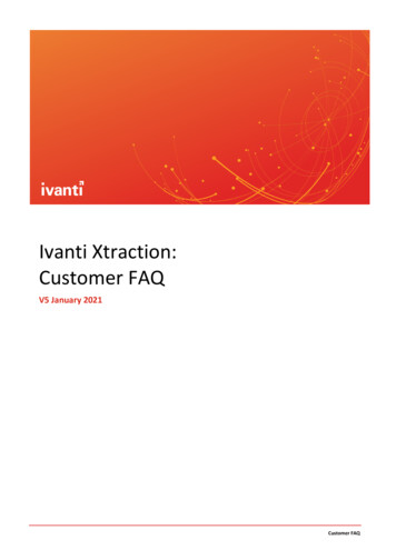 Ivanti Xtraction: Customer FAQ