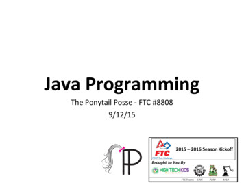 Java Programming - The Ponytail Posse