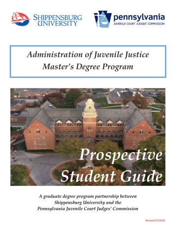 Administration Of Juvenile Justice Master S Degree . - JCJC