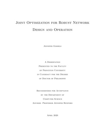 Joint Optimization For Robust Network Design And 